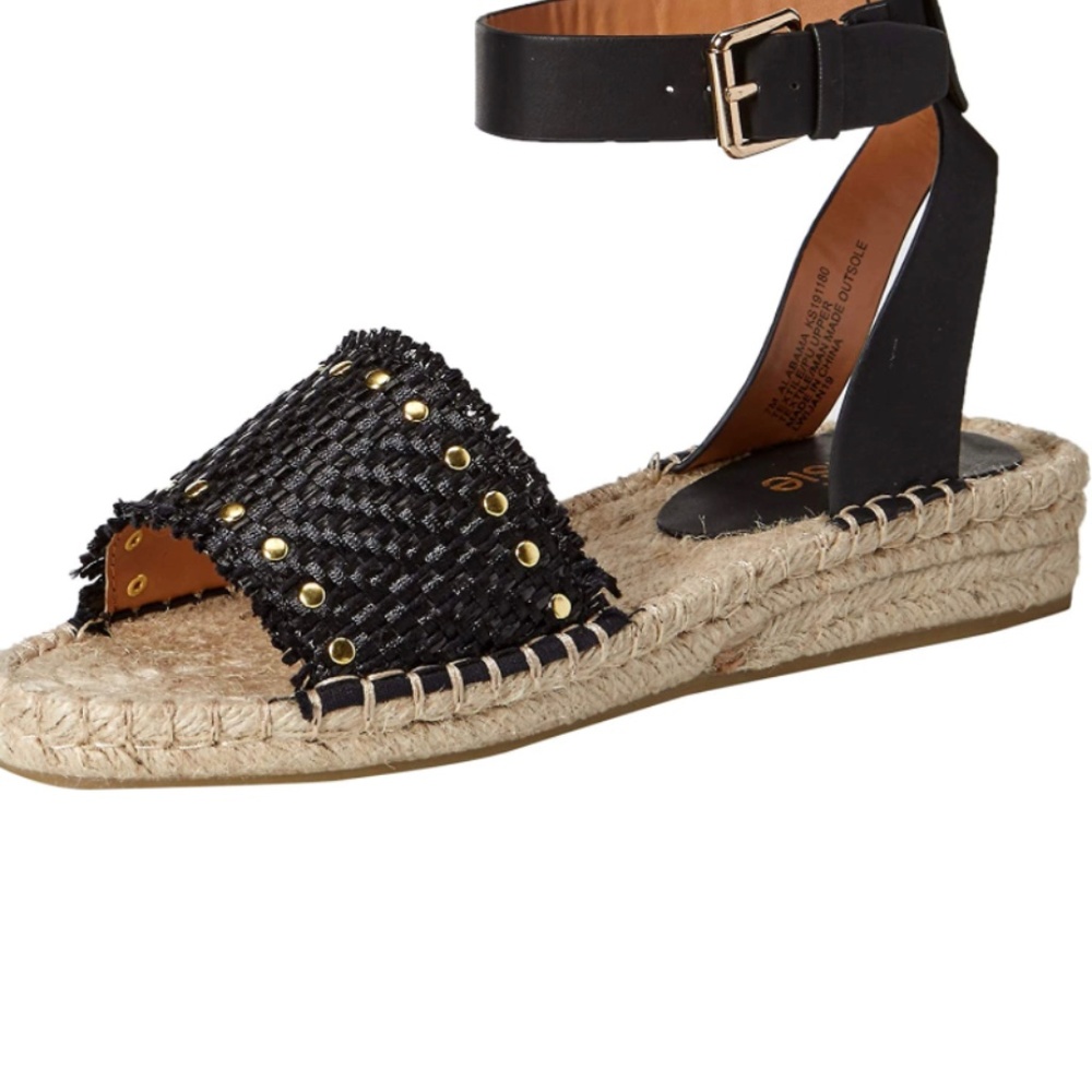 Kensie Studded Espadrille Ankle Strap Sandal